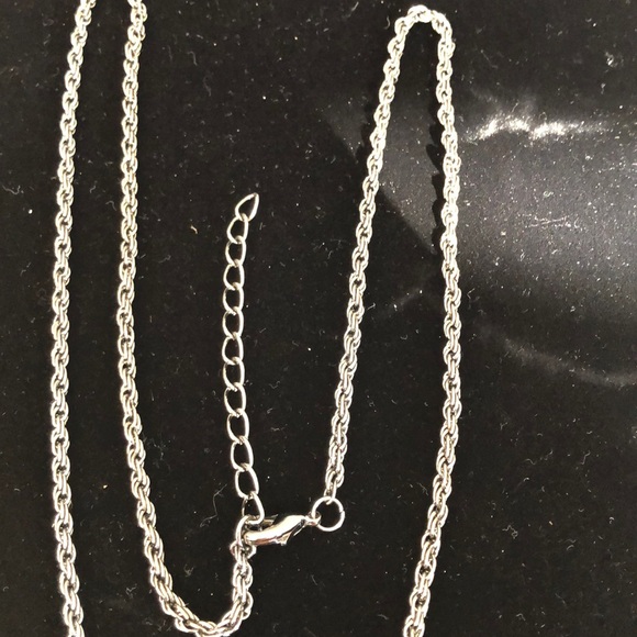 Dark silver CZ cross necklace - Picture 3 of 5